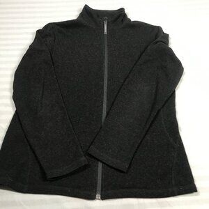 Segments Jacket Womens Medium Charcoal Gray Full Zip Mock Neck Athleisure Knit